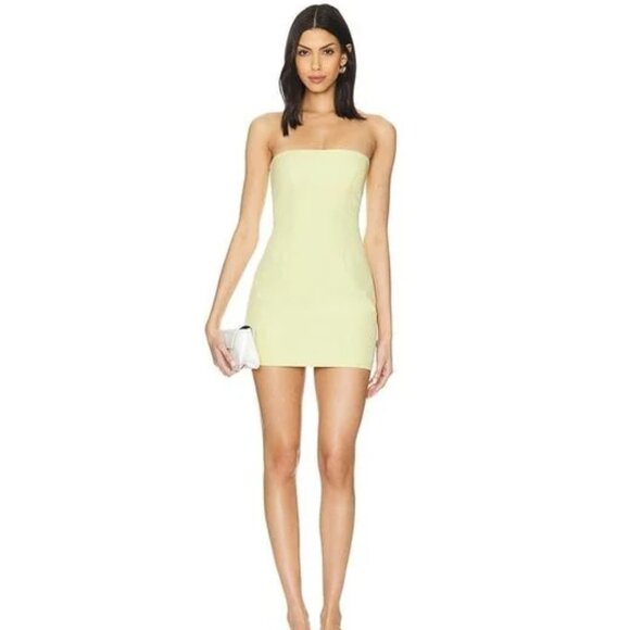 Lovers + Friends Renn Mini Dress in Baby Yellow - Picture 1 of 6